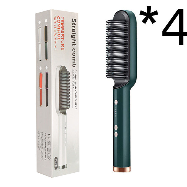 2-in-1 Hair Straightener & Curler — Negative Ion Brush