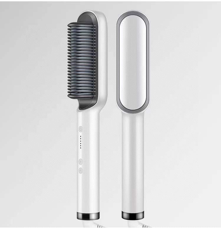 2-in-1 Hair Straightener & Curler — Negative Ion Brush