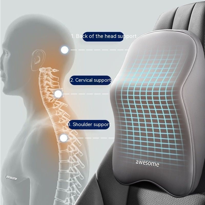 Automotive Headrest Shoulder Pillow Cervical Pillow Four Seasons Universal Car Pillow Driving Memory Foam Neck Pillow