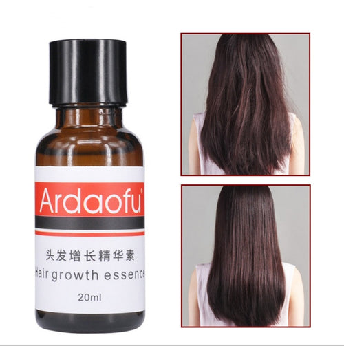 Bottle of herbal hair care treatment for dry, damaged and split-prone hair