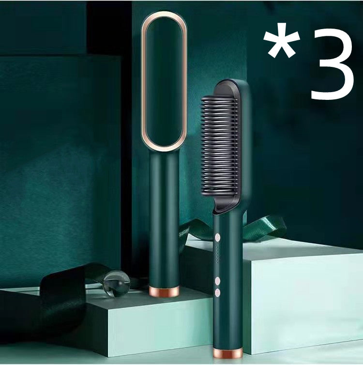 2-in-1 Hair Straightener & Curler — Negative Ion Brush