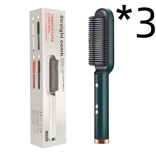2-in-1 Hair Straightener & Curler — Negative Ion Brush
