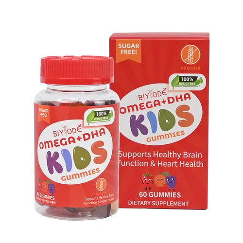 BIYODE Kids Omega-3 DHA Chewable Gummies, 60 Count