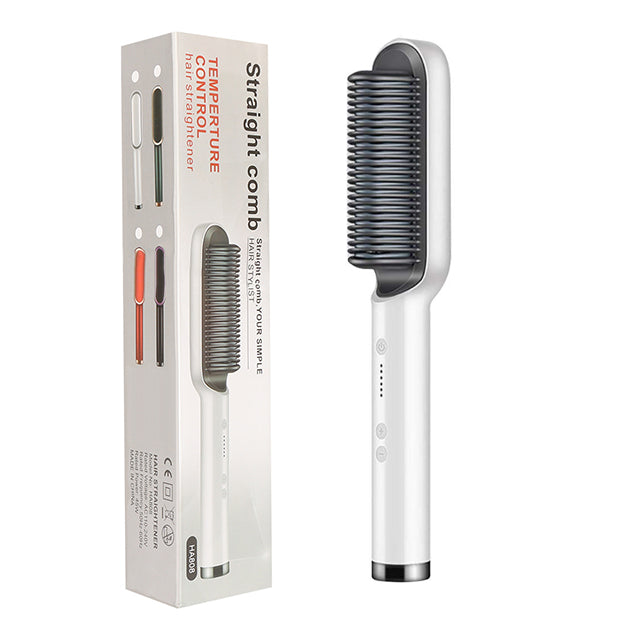 2-in-1 Hair Straightener & Curler — Negative Ion Brush