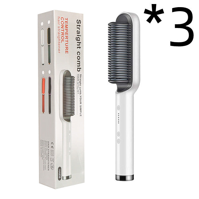 2-in-1 Hair Straightener & Curler — Negative Ion Brush