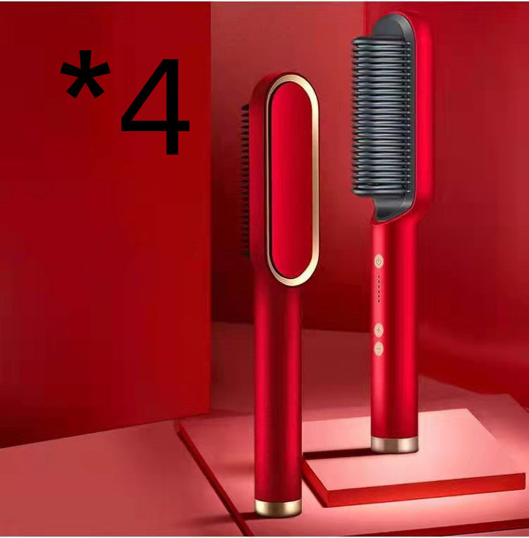 2-in-1 Hair Straightener & Curler — Negative Ion Brush