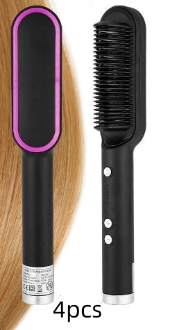 2-in-1 Hair Straightener & Curler — Negative Ion Brush
