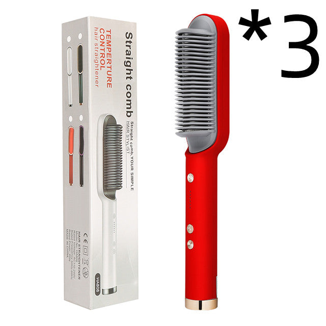 2-in-1 Hair Straightener & Curler — Negative Ion Brush